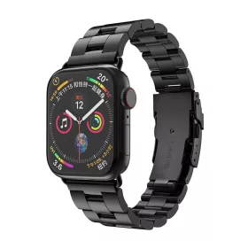   Techsuit Elegáns Fém szíj - Fekete - Apple Watch 42/44/45/49 mm