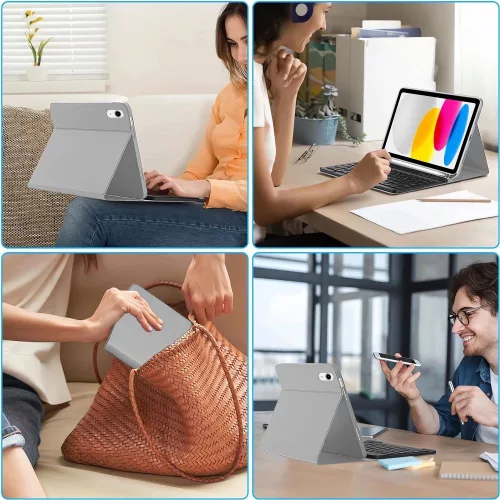 Tech-Protect SC Pen + Billentyűzet tok iPad 10.9" 2022 (10. generáció) / 11" 2025 (11. generáció) - Szürke