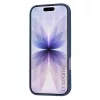 iPhone 17, Puha tapintású MagSafe szilikon tok, mikroszálas béléssel, Techsuit - SoftFlex - Sötétkék