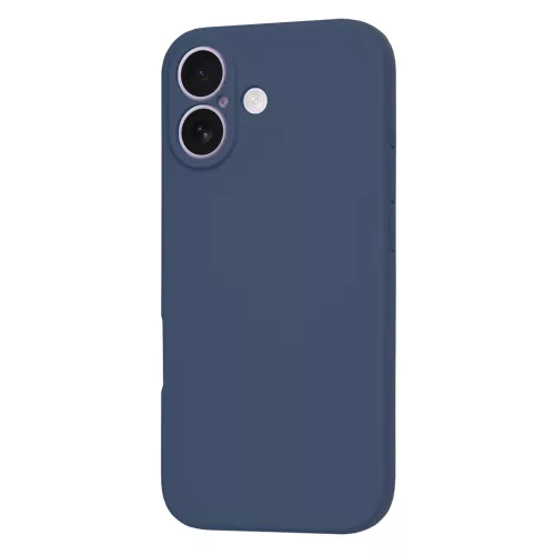 iPhone 17, Puha tapintású MagSafe szilikon tok, mikroszálas béléssel, Techsuit - SoftFlex - Sötétkék