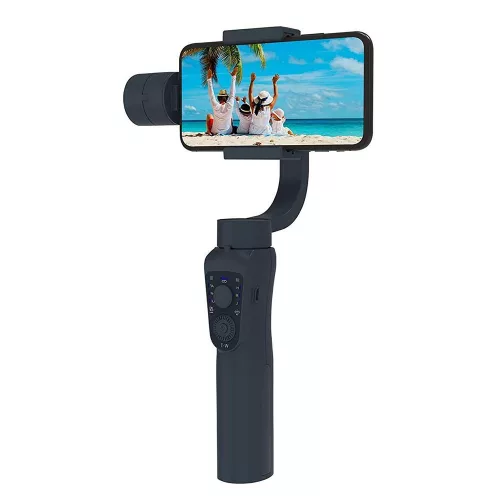 Stabilizátor Tripod, Távirányítóval – Fekete - Techsuit Phone Gimbal S5B
