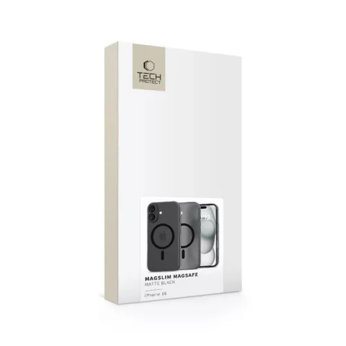 Tech-Protect MagSlim Matt Fekete MagSafe tok - iPhone 15