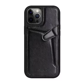 Nillkin Aoge Bőr Tok iPhone 12/12 Pro - Fekete