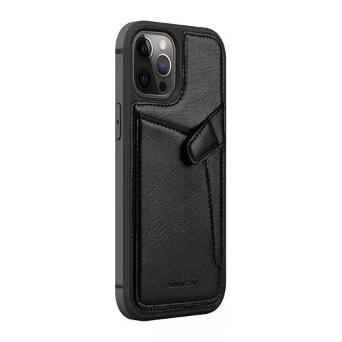 Nillkin Aoge Bőr Tok iPhone 12/12 Pro - Fekete