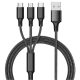 3 AZ 1-BEN TÖLTŐKÁBEL (LIGHTNING, USB C, MICRO USB)