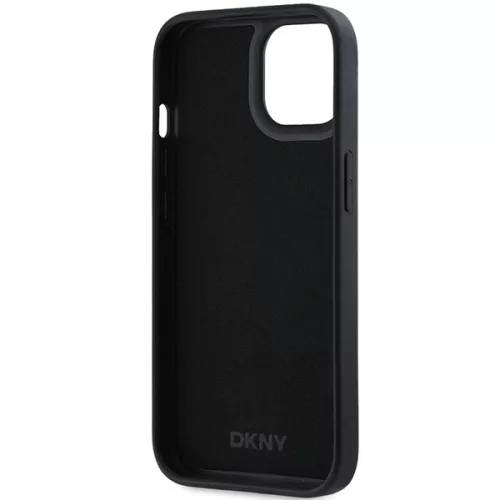 DKNY fekete 3D gumis ismétlődő mintás tok (iPhone 15)