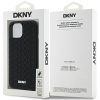 DKNY fekete 3D gumis ismétlődő mintás tok (iPhone 13/14/15)