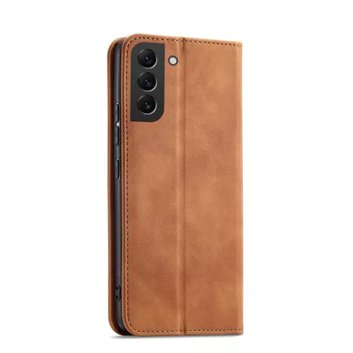 Eco Bőr kinyitható barna tok (iPhone 13 Pro Max)