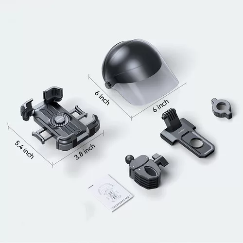 Joyroom JR-ZS526 Bicikli/Motorkerékpár telefontartó napellenzővel, automatikus rögzítéssel – Fekete