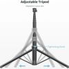 Techsuit - Selfie Bot (C05) - Nagyméretű állítható tripod Bluetooth távirányítóval, 360°-os forgással, alumínium ötvözet, 205 cm - Fekete