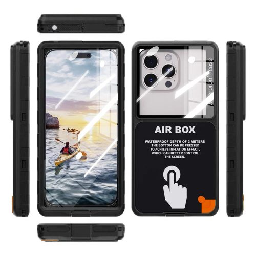 ShellBox – AirBox vízálló tok IP68 (max. 6,9") – Univerzális telefonmodell (max. 15 mm vastagság) – Kék