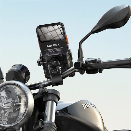 ShellBox – AirBox vízálló tok IP68 (max. 6,9") – Univerzális telefonmodell (max. 15 mm vastagság) – Kék