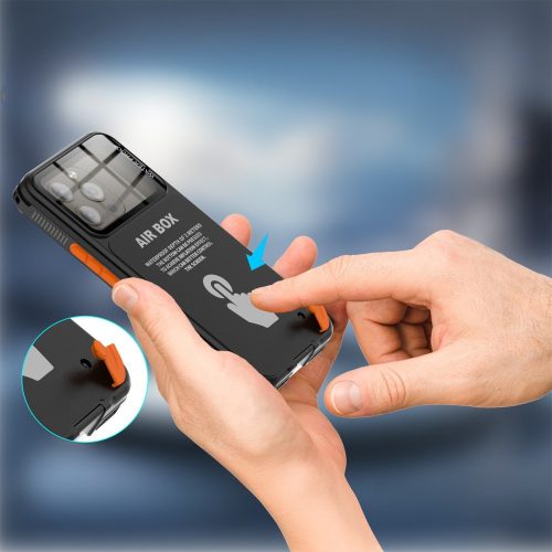 ShellBox – AirBox vízálló tok IP68 (max. 6,9") – Univerzális telefonmodell (max. 15 mm vastagság) – Kék