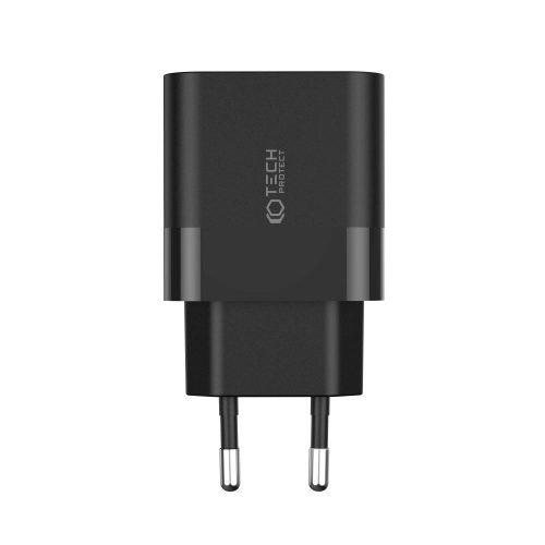 Tech-Protect C20W Töltő adapter 2x USB-C PD 20W - fekete