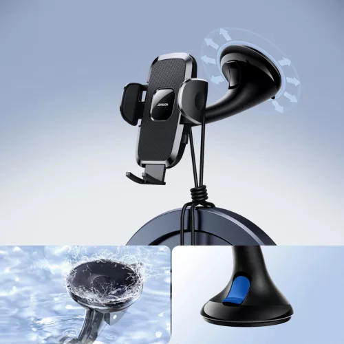 Joyroom JR-ZS259 Univerzális autós telefontartó – műszerfalra vagy szélvédőre - fekete