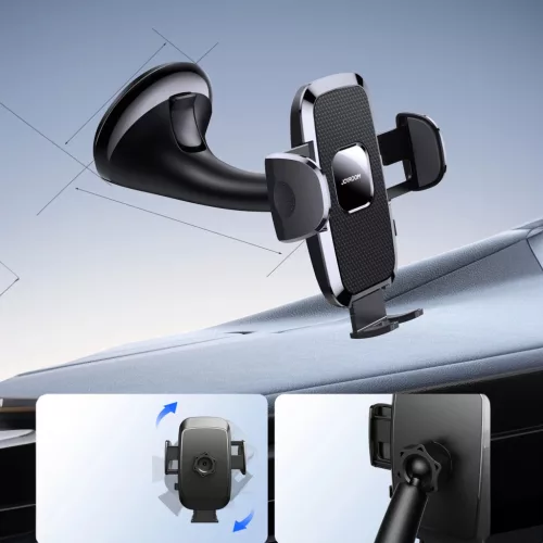 Joyroom JR-ZS259 Univerzális autós telefontartó – műszerfalra vagy szélvédőre - fekete