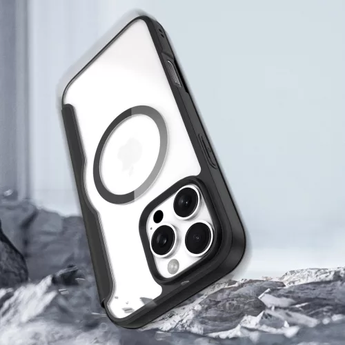 Dux Ducis Skin X Pro Kinyitható MagSafe Fekete tok - iPhone 16 Pro Max