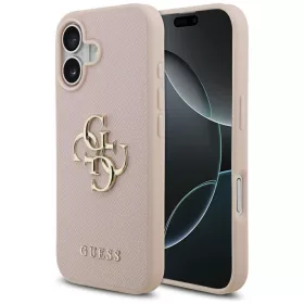   iPhone 17, Guess - Hardcase 4G Grained Big and Classic Logo MagSafe tok - Rózsaszín
