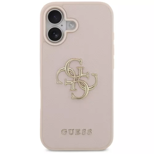 iPhone 17, Guess - Hardcase 4G Grained Big and Classic Logo MagSafe tok - Rózsaszín