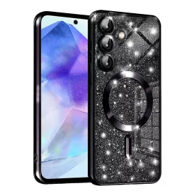   Techsuit - Luxury Glitter MagSafe - Samsung Galaxy A55 5G - Fekete