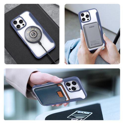 Dux Ducis Skin X Pro Kinyitható MagSafe Kék tok - iPhone 16 Pro