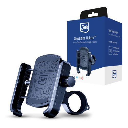 3mk Steel Bike Holder - Kerékpáros Telefontartó - Fekete