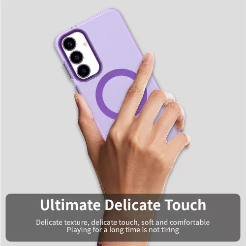 Samsung Galaxy S25 FE, Ütésálló MagSafe tok, megemelt szélekkel - Lila - Techsuit - CandyCase