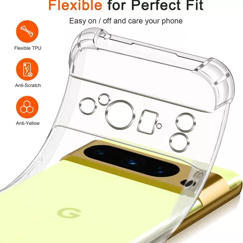Techsuit - Ütésálló átltászó szilikon tok Google Pixel 8 Pro