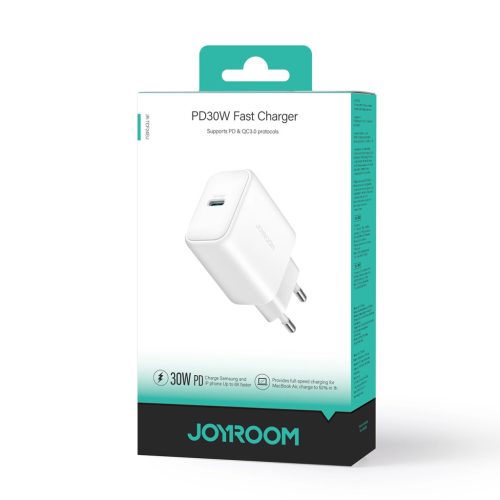 Joyroom JR-TCF24 USB-C PD 30W QC SFC Fali Töltő adapter - fehér