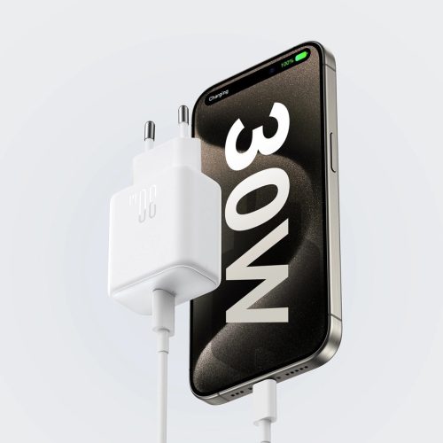 Joyroom JR-TCF24 USB-C PD 30W QC SFC Fali Töltő adapter - fehér