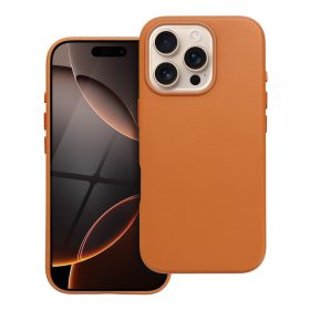 LEATHER MAG COVER Ökobőr tok iPhone 16 Pro - Narancssárga