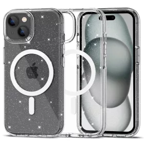   Tech-Protect FlexAir Hybrid MagSafe Tok iPhone 15 - Átlátszó / Glitteres