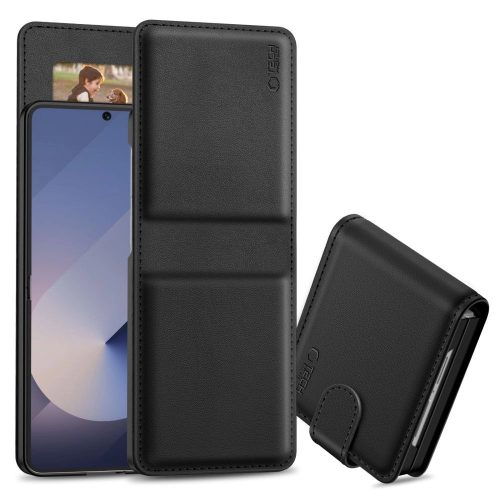 Tech-Protect Wallet kinyitható tok Samsung Galaxy Z Flip 7 - Fekete