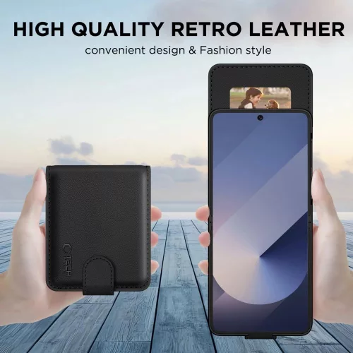 Tech-Protect Wallet kinyitható tok Samsung Galaxy Z Flip 7 - Fekete