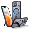 Hybrid Armor X tok iPhone 17 Pro Max-hoz MagSafe-kompatibilis kitámasztóval - Fekete