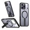 Hybrid Armor X tok iPhone 17 Pro Max-hoz MagSafe-kompatibilis kitámasztóval - Fekete