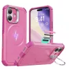 iPhone 17, Ütésálló MagSafe-es tok, kitámasztóval, háromrétegű védelemmel - Rózsaszín - ESR - Cyber Armor Kickstand