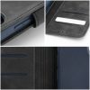 Hasított Eco Bőr kinyitható fekete tok (IPHONE 16 Plus)