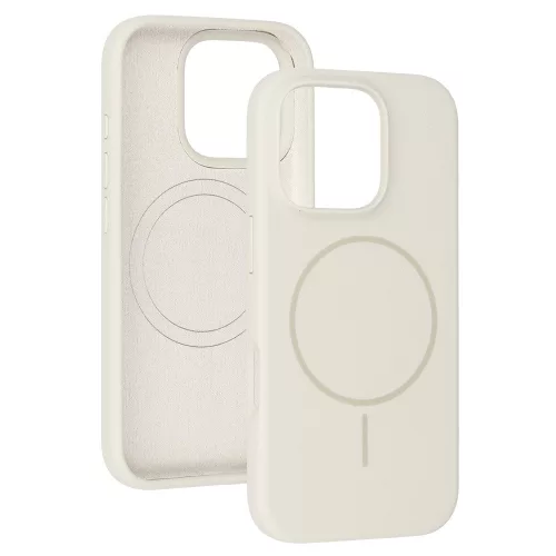 Magsafe Slim Szilikon tok iPhone 14 Pro - Bézs