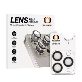   Protect 3D Lens Edzett Üveg Kamera Védő iPhone 14 Pro/14 Pro Max - Átlátszó