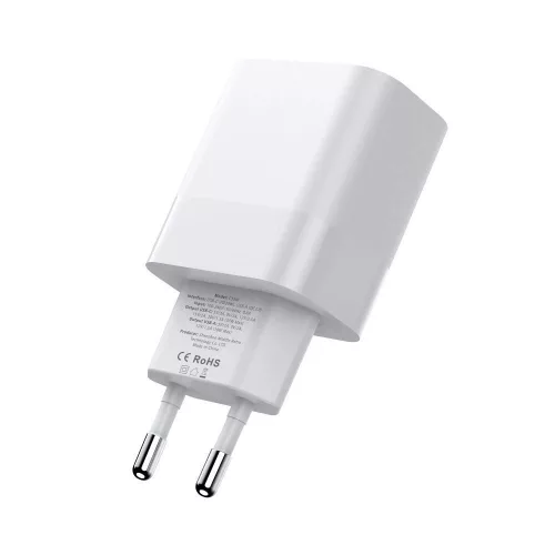 Tech-Protect C20W hálózati töltő - 2× USB-C PD 20W - fehér