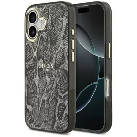   iPhone 17, Guess - Python Pattern, Kígyó mintás MagSafe tok - Fekete
