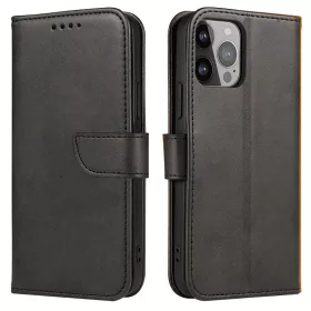 Eco Bőr kinyitható fekete tok (Samsung Galaxy A36 / A56)