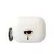 Karl Lagerfeld Fehér Szilikon 3D Karl fejes Airpods Pro 3 tok