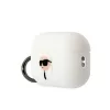 Karl Lagerfeld Fehér Szilikon 3D Karl fejes Airpods Pro 3 tok