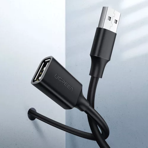 Ugreen USB 2.0 hosszabbító adapter, 0,5 m - fekete