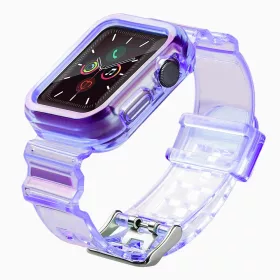Szilikon Szíj és Tok Apple Watch-hoz - 40 mm - Lila