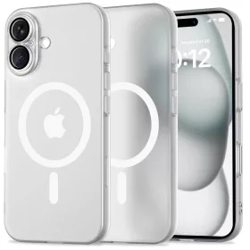 Tech-Protect MagSlim Matt Fehér MagSafe tok - iPhone 16