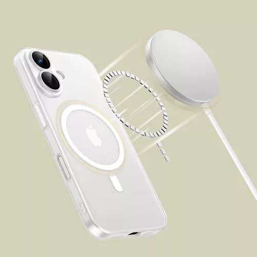Tech-Protect MagSlim Matt Fehér MagSafe tok - iPhone 16