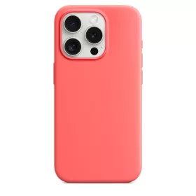   MagSafe Szilikon tok iPhone 15 Pro Max - Guava (Narancssárga)
